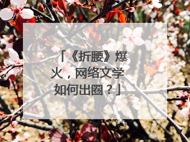 《折腰》爆火，网络文学如何出圈？