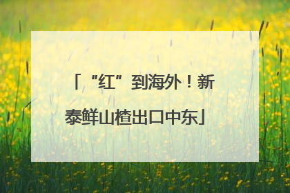 “红”到海外！新泰鲜山楂出口中东