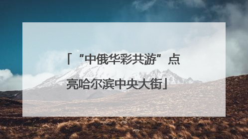 “中俄华彩共游”点亮哈尔滨中央大街