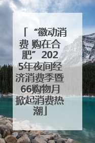 “徽动消费 购在合肥”2025年夜间经济消费季暨66购物月掀起消费热潮