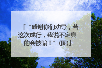 “感谢你们劝导，若这次成行，我说不定真的会被骗！”(图)