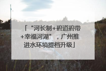 “河长制+碧道碧带+幸福河湖”，广州推进水环境提档升级