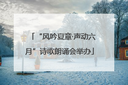 “风吟夏章·声动六月”诗歌朗诵会举办