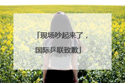 现场吵起来了，国际乒联致歉