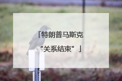 特朗普马斯克“关系结束”