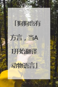 狗狗也有方言，当AI开始翻译动物语言