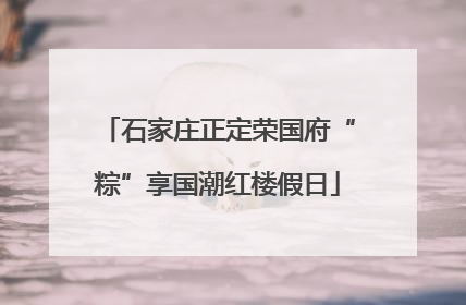 石家庄正定荣国府“粽”享国潮红楼假日