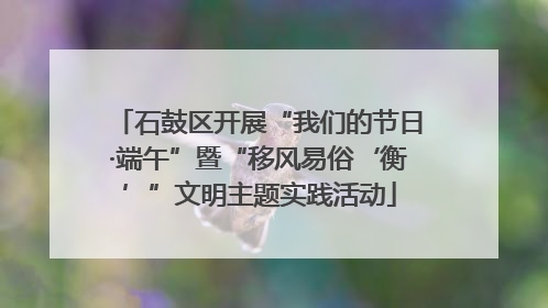 石鼓区开展“我们的节日·端午”暨“移风易俗‘衡’”文明主题实践活动