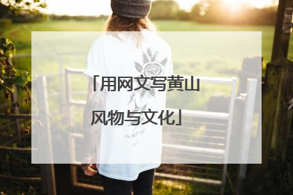 用网文写黄山风物与文化