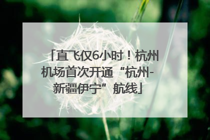 直飞仅6小时！杭州机场首次开通“杭州-新疆伊宁”航线