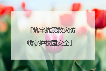 筑牢抗震救灾防线守护校园安全