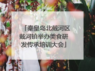 秦皇岛北戴河区戴河镇举办美食研发传承培训大会