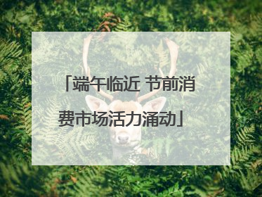 端午临近 节前消费市场活力涌动