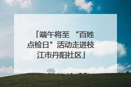 端午将至 “百姓点检日”活动走进枝江市丹阳社区