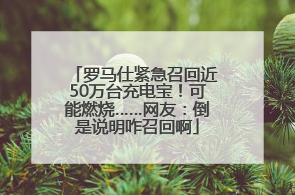 罗马仕紧急召回近50万台充电宝！可能燃烧……网友：倒是说明咋召回啊