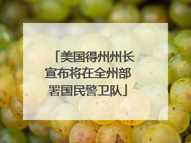 美国得州州长宣布将在全州部署国民警卫队