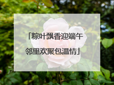 粽叶飘香迎端午 邻里欢聚包温情