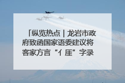 纵览热点｜龙岩市政府致函国家语委建议将客家方言“亻厓”字录入《新华字典》引发热议，当地回应