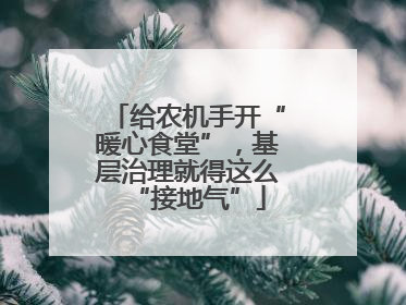 给农机手开“暖心食堂”，基层治理就得这么“接地气”