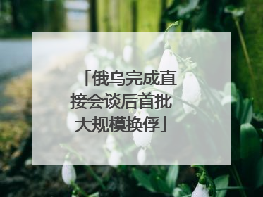 俄乌完成直接会谈后首批大规模换俘