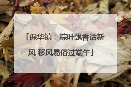 保华镇：粽叶飘香话新风 移风易俗过端午