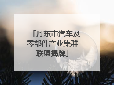 丹东市汽车及零部件产业集群联盟揭牌