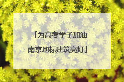 为高考学子加油 南京地标建筑亮灯
