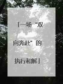 一场“双向奔赴”的执行和解