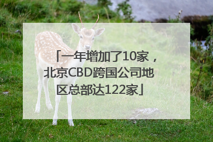 一年增加了10家，北京CBD跨国公司地区总部达122家