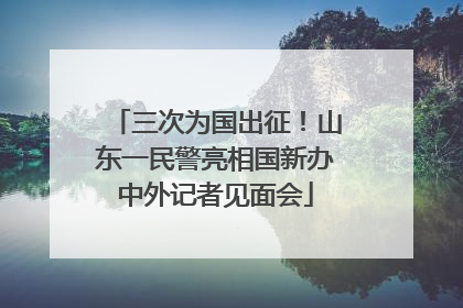 三次为国出征！山东一民警亮相国新办中外记者见面会