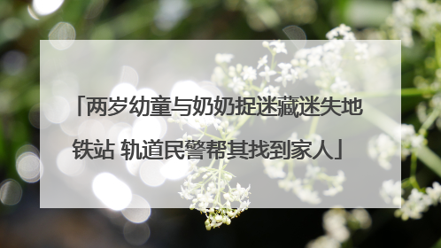 两岁幼童与奶奶捉迷藏迷失地铁站 轨道民警帮其找到家人
