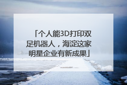 个人能3D打印双足机器人，海淀这家明星企业有新成果
