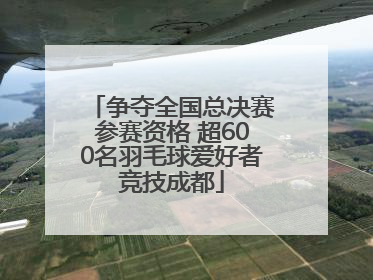 争夺全国总决赛参赛资格 超600名羽毛球爱好者竞技成都