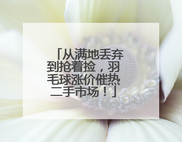 从满地丢弃到抢着捡，羽毛球涨价催热二手市场！