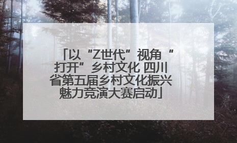 以“Z世代”视角“打开”乡村文化 四川省第五届乡村文化振兴魅力竞演大赛启动