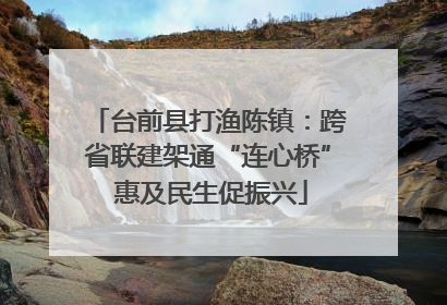 台前县打渔陈镇：跨省联建架通“连心桥” 惠及民生促振兴