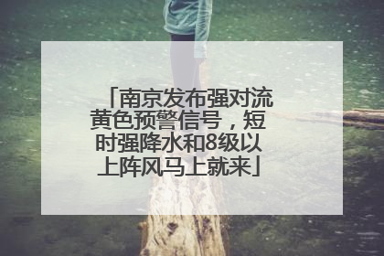南京发布强对流黄色预警信号，短时强降水和8级以上阵风马上就来