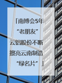 南博会5年“老朋友” 云铝股份不断擦亮云南制造“绿名片”