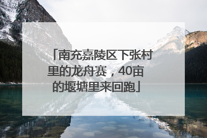 南充嘉陵区下张村里的龙舟赛，40亩的堰塘里来回跑