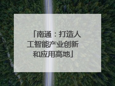 南通：打造人工智能产业创新和应用高地