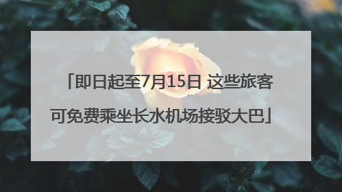 即日起至7月15日 这些旅客可免费乘坐长水机场接驳大巴