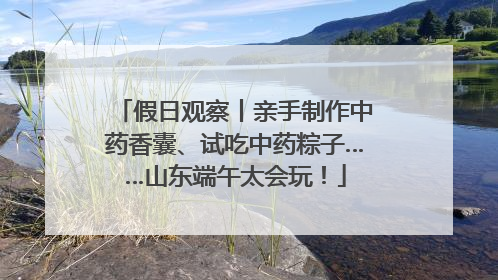 假日观察丨亲手制作中药香囊、试吃中药粽子……山东端午太会玩！