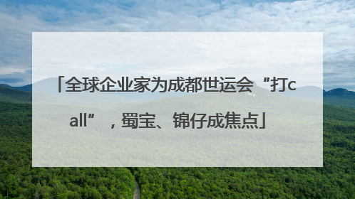 全球企业家为成都世运会“打call”，蜀宝、锦仔成焦点