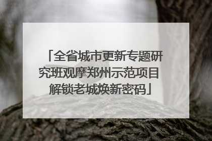 全省城市更新专题研究班观摩郑州示范项目 解锁老城焕新密码