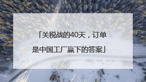 关税战的40天，订单是中国工厂赢下的答案