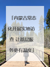 内蒙古常态化开展实地访查 让基层服务更有温度