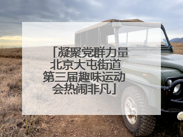 凝聚党群力量 北京大屯街道第三届趣味运动会热闹非凡
