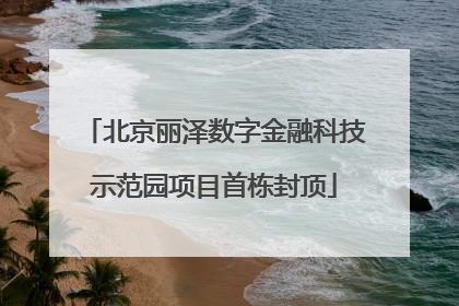北京丽泽数字金融科技示范园项目首栋封顶