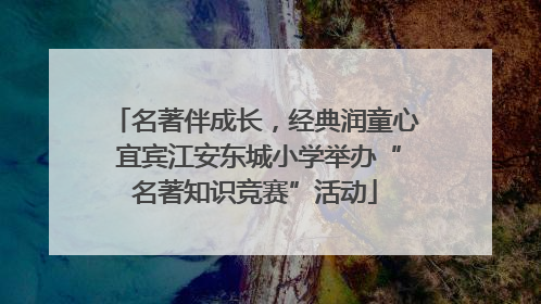名著伴成长，经典润童心 宜宾江安东城小学举办“名著知识竞赛”活动