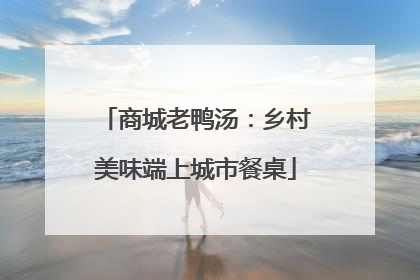 商城老鸭汤：乡村美味端上城市餐桌